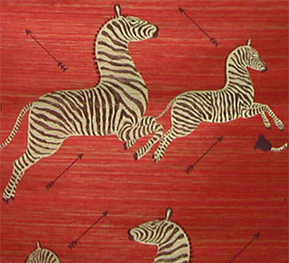 zebras grasscloth scalamandre red